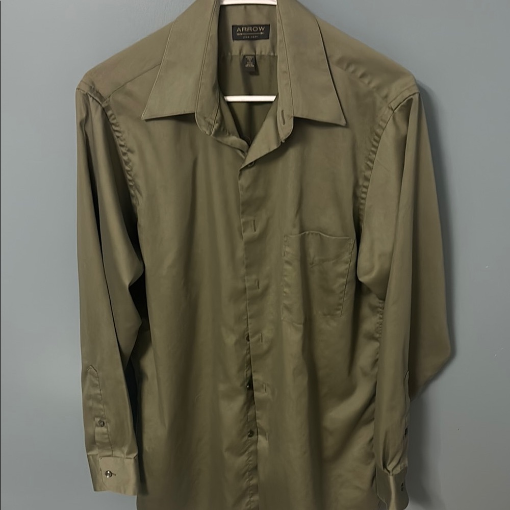 Arrow Men's Olive Green Shirt